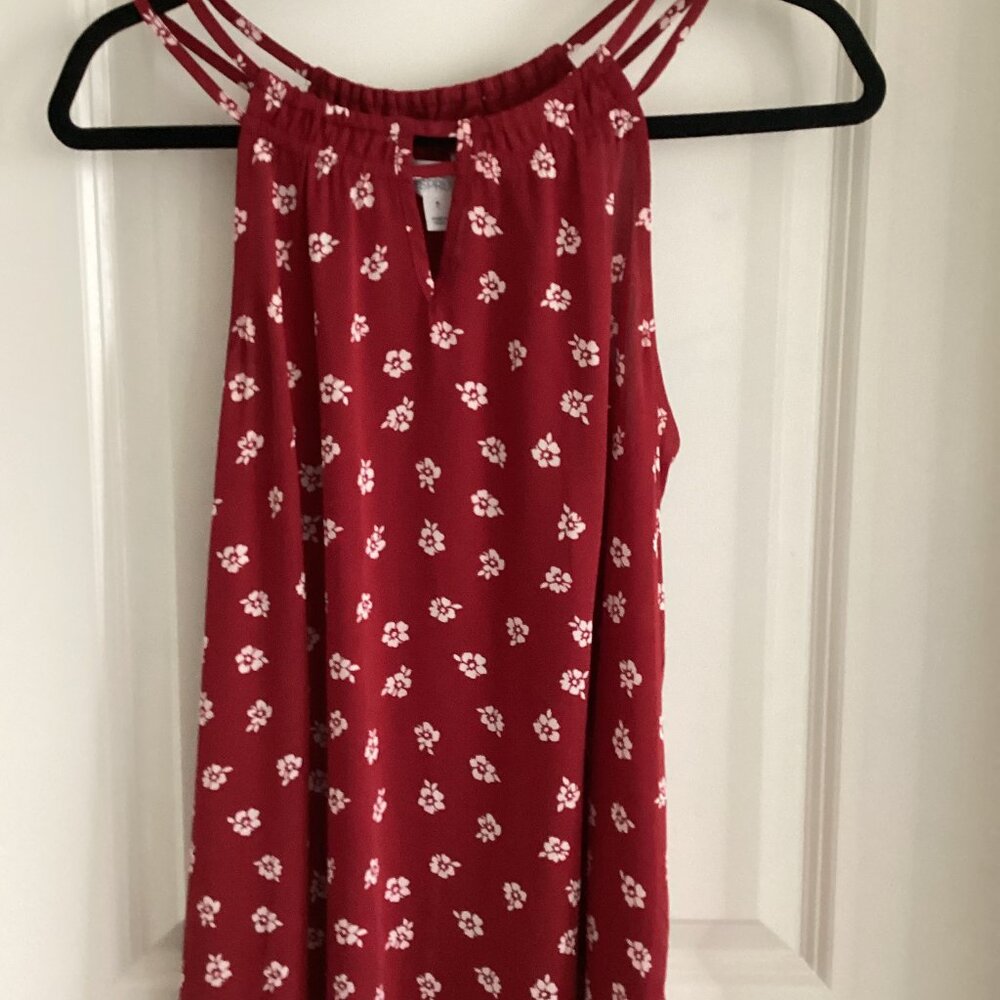Market & Spruce Red Hemingway Henley Top (M)